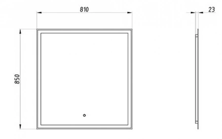 Зеркало с подсветкой и часами ASB-Mebel Оскар 80 10236 85x80 фото