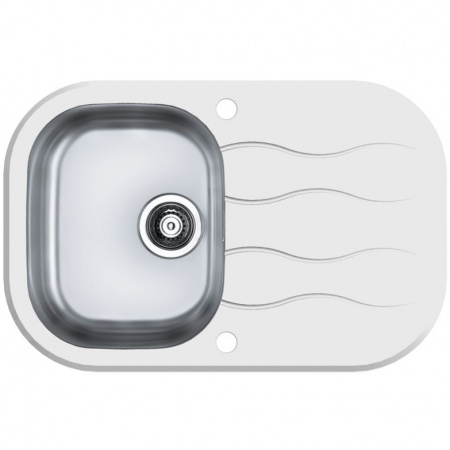 Мойка для кухни Alveus Wave 20, (белое стекло) фото