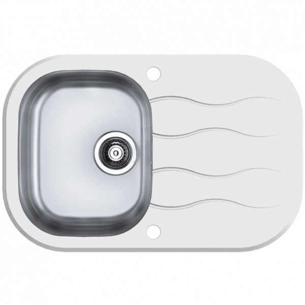 Мойка для кухни Alveus Wave 20, (белое стекло) фото