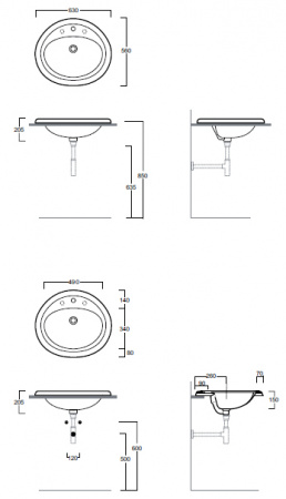 Раковина встраиваемая Simas Top e lavabi d'Arredo S51bi*1 фото