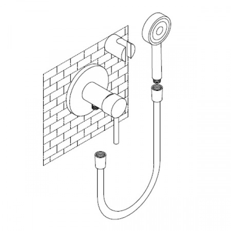 Смеситель для душа Kaiser Merkur 26317 с душем фото