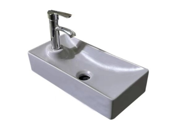 Раковина маленькая в туалет SantiLine SL-2009RMG cерая матовая фото