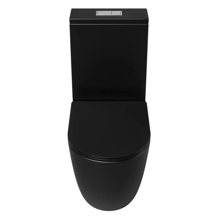 Унитаз напольный Grossman Tornado GR-4494BMSQ с сиденьем, черный матовый фото