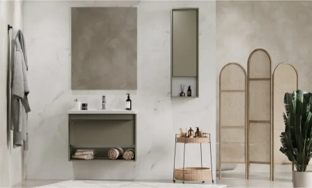 Тумба под раковину Акватон Хоуп 80 1A287301HP9D0 хаки фото