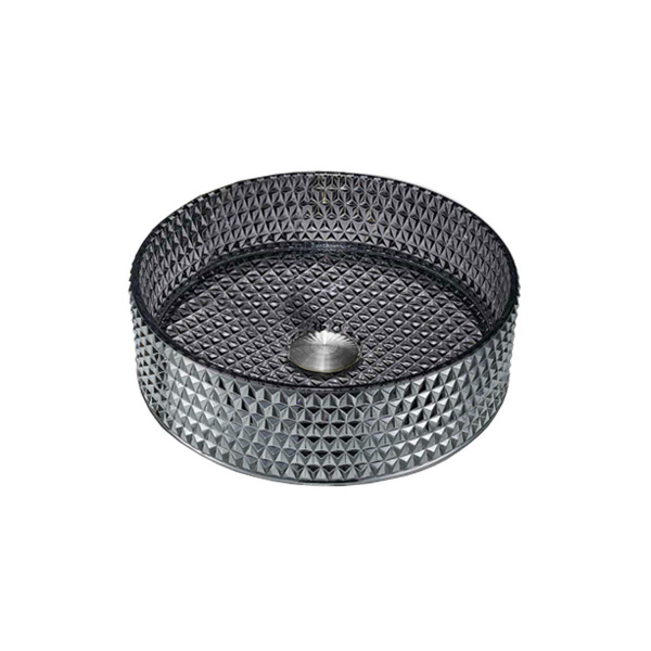 Накладная раковина из стекла Vincea VBS-5GL03 40x40 черная фото