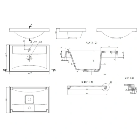 Раковина Uperwood Foster 60 291020340 фото