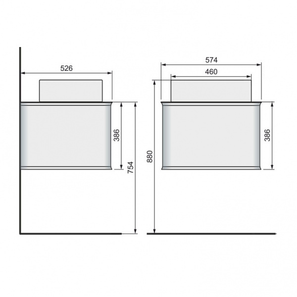 Тумба под раковину Jorno Pastel Pas.01.58/P/PI 58 см розовый фото