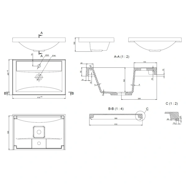 Раковина Uperwood Foster 60 291020340 фото