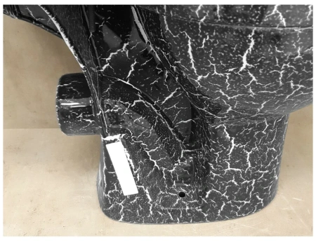 Унитаз-компакт напольный Rosa Рио 463288 черный кракелюр, с сиденьем фото