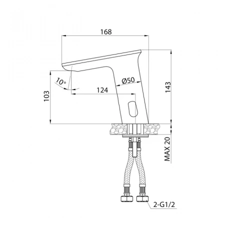 Сенсорный смеситель для раковины Iddis Pulse PULSBS2i86 фото