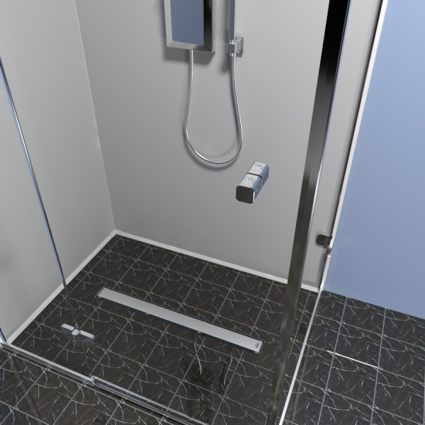 Душевой лоток Timo Drain Protect 80 DP20800-PG20800 с двусторонней панелью PG20 под плитку, сатин фото