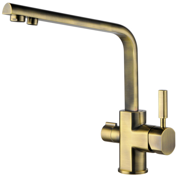 Смеситель для кухни кухни с фильтром для воды Kaiser Decor 40144-3 бронза фото
