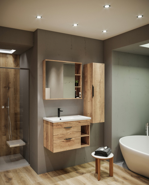 Зеркало-шкаф Grossman Форта 80 208002 дуб галифакс фото