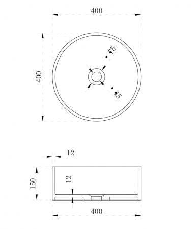 Накладная раковина Abber Stein AS2612 40x40 белая матовая фото