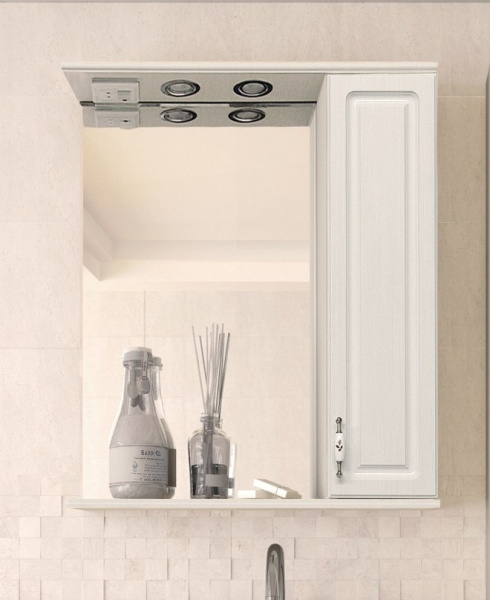 Зеркало-шкаф Style Line Олеандр 2-55 ЛС-00000201 рельеф пастель фото