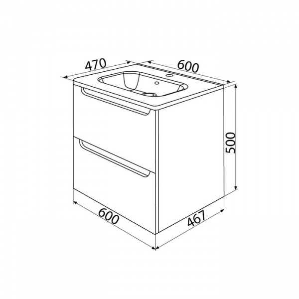 Тумба с раковиной Iddis Edifice 60 см EDI60W0i95K фото
