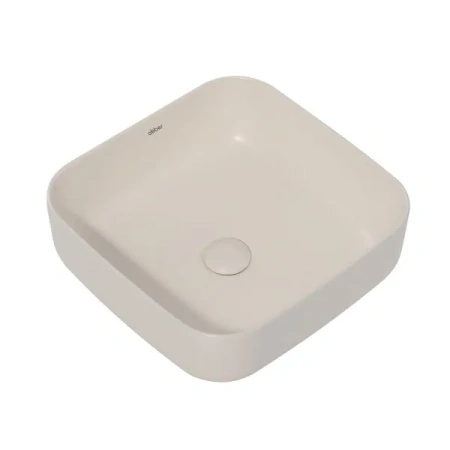 Накладная раковина Abber Rechteck AC2211MBE 38x38 бежевая матовая фото