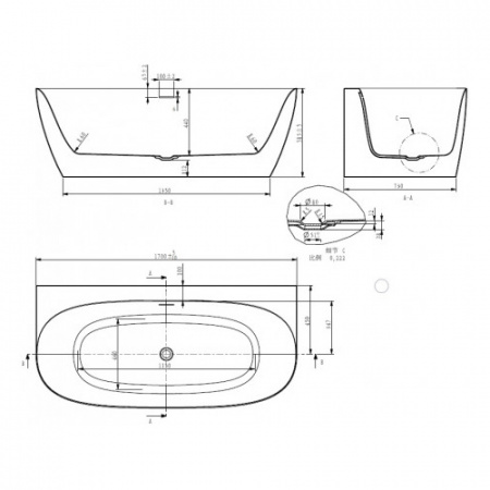 Ванна акриловая Art&Max Milan AM-MIL-1700-800 170х80 фото
