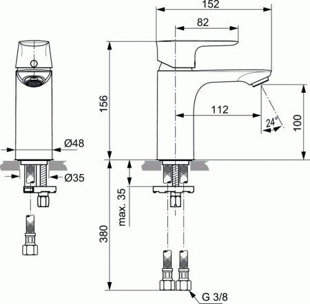Смеситель для раковины Ideal Standard CONNECT AIR A7024AA фото