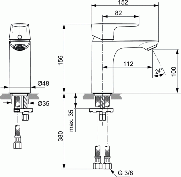 Смеситель для раковины Ideal Standard CONNECT AIR A7024AA фото