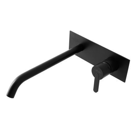 Смеситель для раковины настенный Cezares Leaf LEAF-BLI1-NOP Чёрный матовый фото