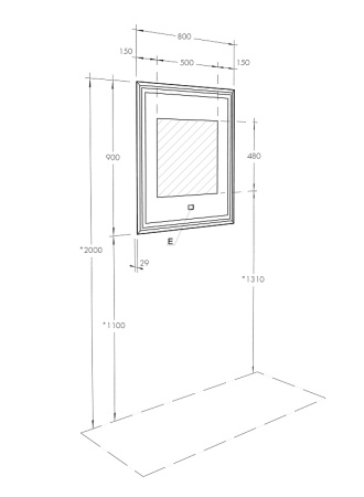 Зеркало с подсветкой и подогревом Акватон Уэльс 80 1A214002WA010 80x90 фото