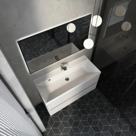 Тумба под раковину Aquame S1 AQM900110WH 100 см, белый глянец фото