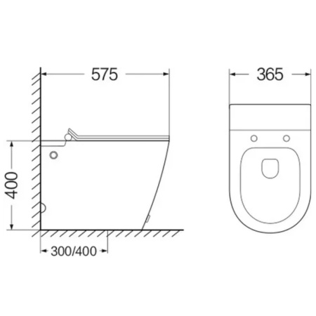 Унитаз приставной SantiLine SL-5030 с импульсной системой смыва фото
