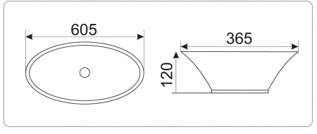 Накладная раковина CeramaLux N 9397 60,5х36,5 фото