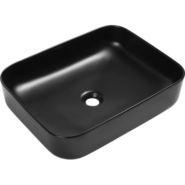 Накладная раковина SantiLine SL-1010MB 48x37 черная матовая фото