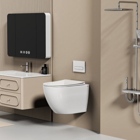 Подвесной унитаз с ультратонким ободком Abber Ultra AC1301 фото