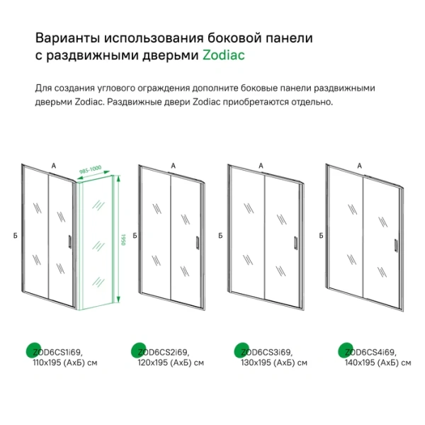 Душевая перегородка Iddis Zodiac Zodiac 100 см фото