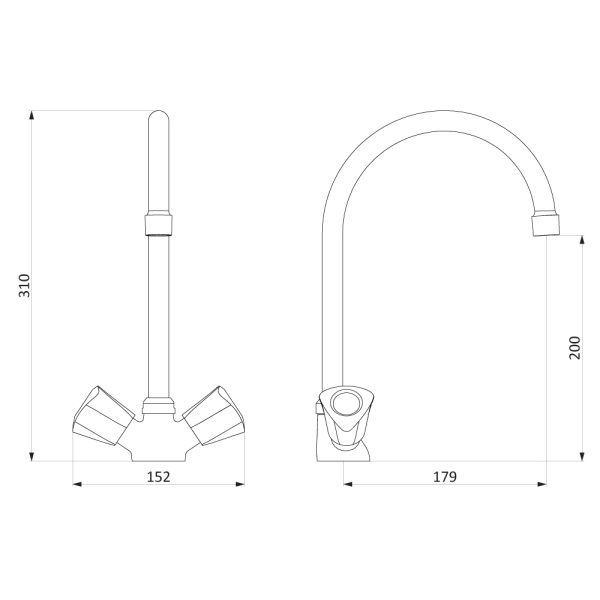 Смеситель для кухни RedBlu by Damixa Object 340000000 фото