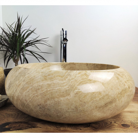 Накладная раковина из оникса Indo Donut Sunset Big DO-000175 фото