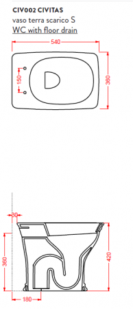 Унитаз приставной Artceram Civitas CIV002 01 00 bi фото