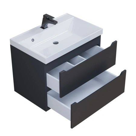 Тумба под раковину Uperwood Tanos 70 291020231 черная матовая фото