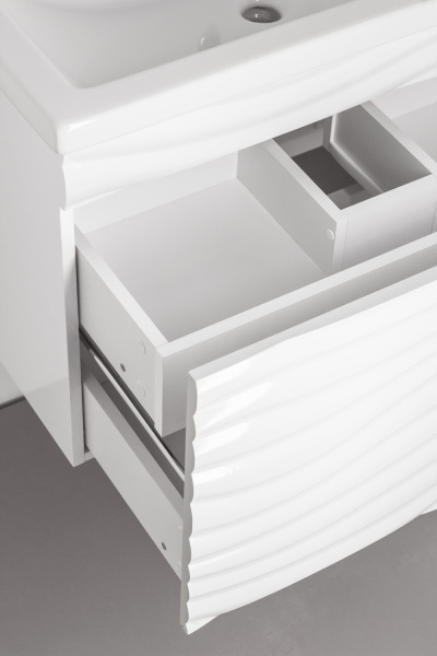 Тумба с раковиной Style Line Вероника 80 ЛС-00000252 Люкс белая, PLUS фото