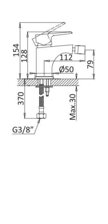 Смеситель для биде Cezares Nautic NAUTIC-BS1-01-W0 Хром фото