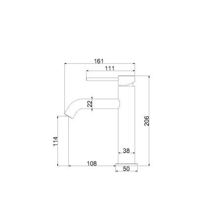 Смеситель для раковины Vincea City VBF-2C1MB черный матовый фото