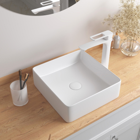 Накладная раковина Iddis Slide SLIWM01i27 36x36 белая матовая фото