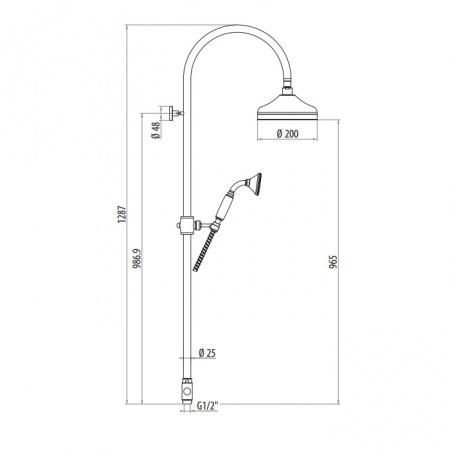 Душевая система (стойка) Gattoni Programma Doccia 4293/PDC0cr фото