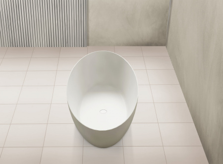 Ванна из искусственого камня Abber Stein AS9625-1.8180x85 белая матовая фото