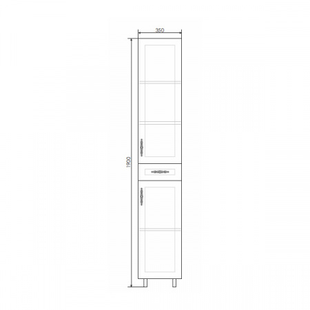 Шкаф-пенал Comforty Севилья-35 слоновая кость фото