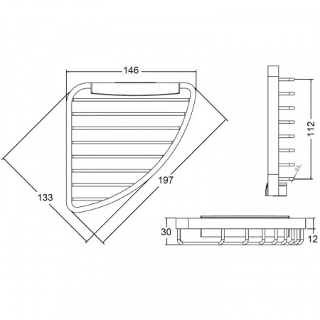 Полочка-решетка угловая Kludi A-XES 4898705 фото