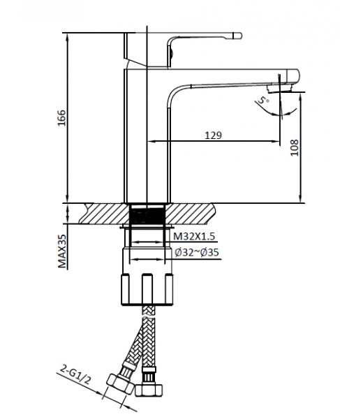 Смеситель для раковины AltroBagno Lamberto 0105Cr фото