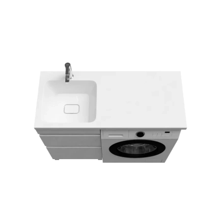 Тумба под стиральную машину с раковиной Iddis Optima Home OPH11LBi95K 110 см левая фото