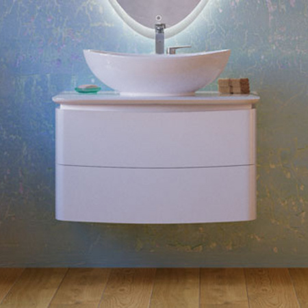 Тумба под раковину Raval Moon 75 Moo.01.75/P/W (Mono.01.75/P/W/RL) фото