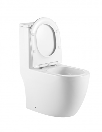 Унитаз напольный со смывом торнадо CeramaLux N TR2176MN с сиденьем фото