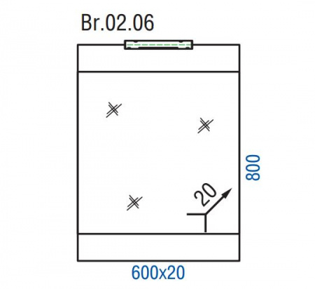 Зеркало Aqwella Бриг 60 Br.02.06/W фото