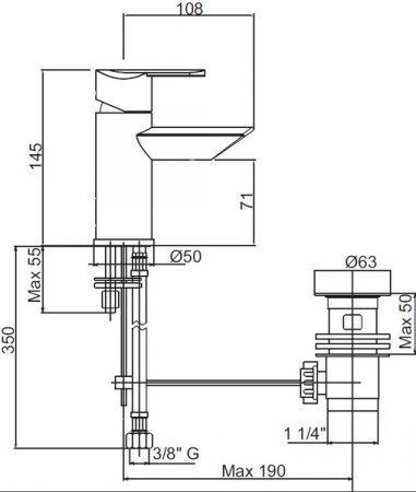 Смеситель для биде Cezares Garda GARDA-BSM1-01-Cr фото
